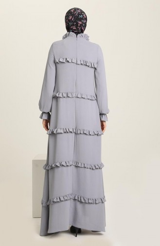 Gray Hijab Dress 8397-01