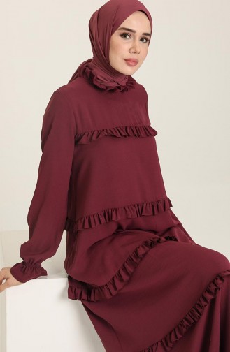 Robe Hijab Cerise 8397-02
