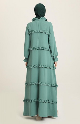 Green Almond Hijab Dress 8397-03