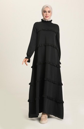 Black Hijab Dress 8397-04