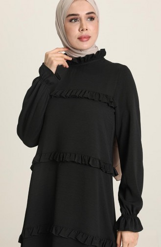 Black Hijab Dress 8397-04