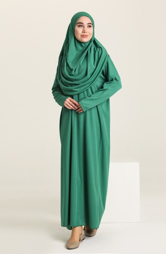 Emerald Green Prayer Dress 1973-08