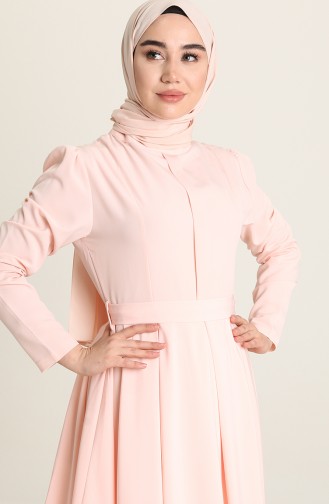 Salmon Hijab Dress 4102-01