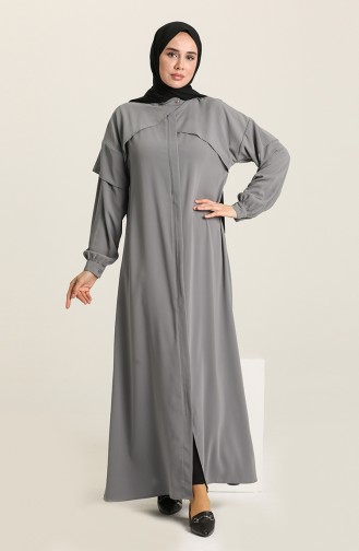 Gray Abaya 8056-02