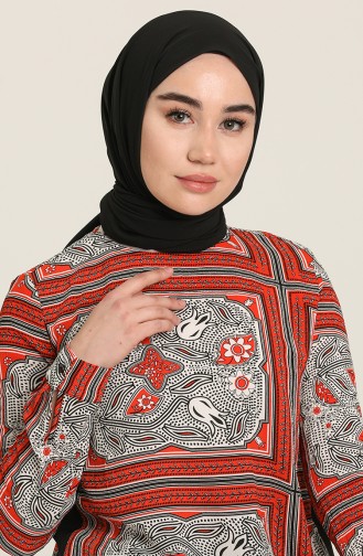 Patterned Tunic 3876-01 Coral 3876-01