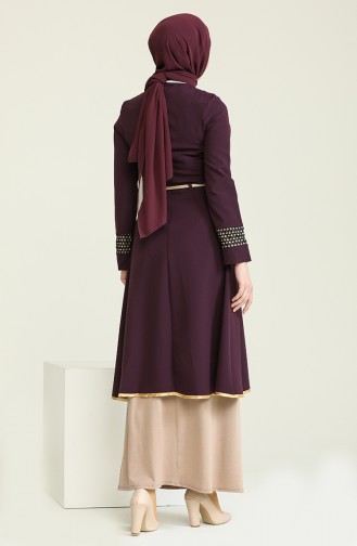Purple Hijab Dress 5002-02