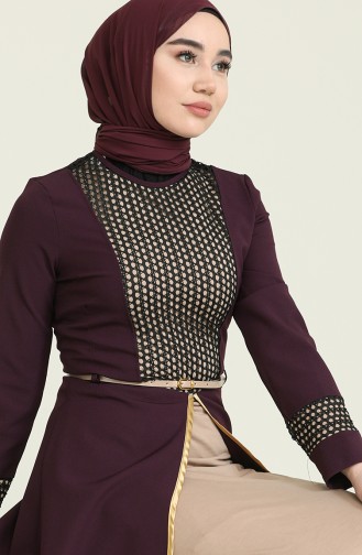 Purple Hijab Dress 5002-02
