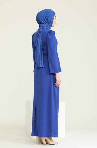 Saxe Hijab Dress 0032-06