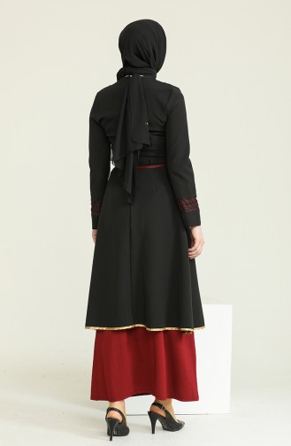 فستان يومي للمحجبات لون أسود 5002-03