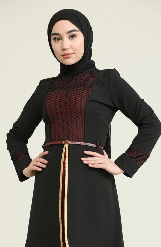 Black Hijab Dress 5002-03