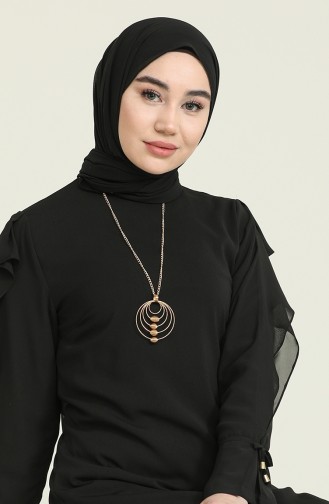 Black İslamitische Jurk 0123-02