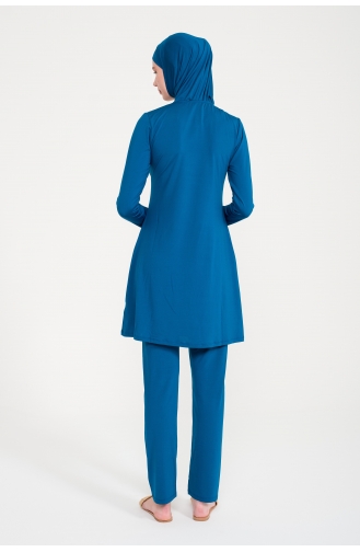 Oil Blue Swimsuit Hijab 1007-02