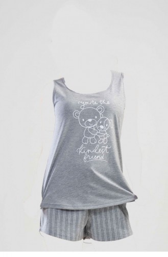 Kalın Askılı Şortlu Pijama Takım 1112741294 Grımelanj