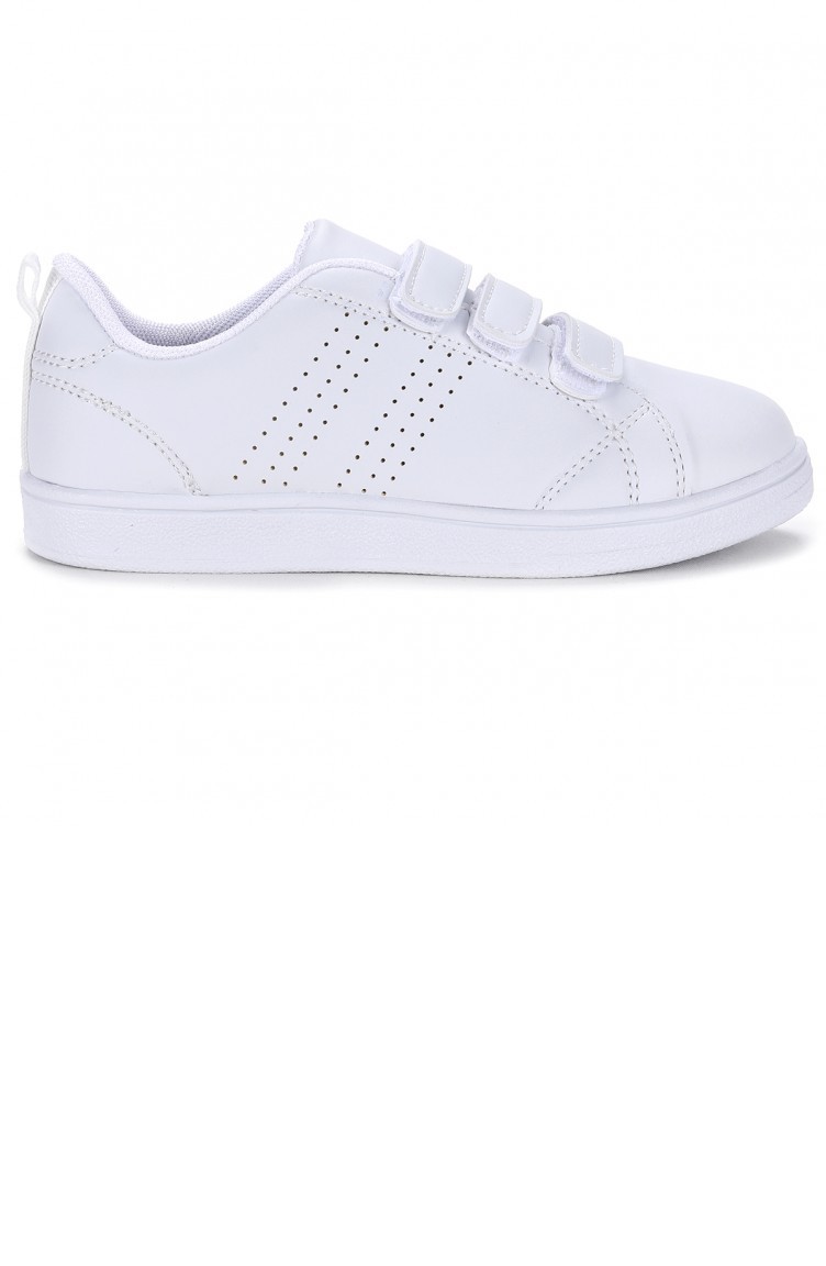 White Children s Shoes 22YSPORKIK00004 A Sefamerve