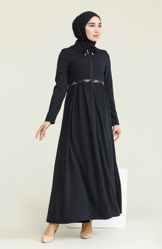 Navy Blue Abaya 5025-02