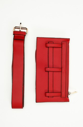 حقيبة للخصر باللون الأحمر 1000-11
