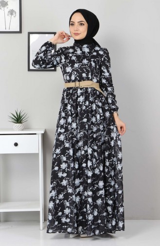 Black Hijab Dress 10024.Siyah