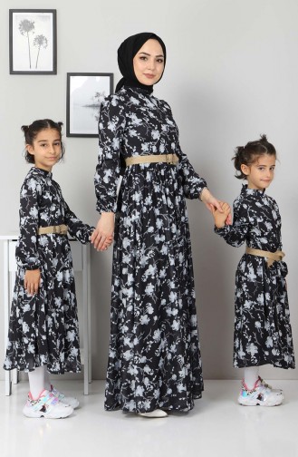 Black Hijab Dress 10024.Siyah