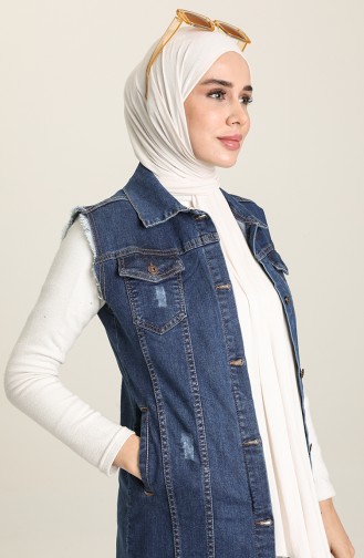 Jeansblau Jacke 13026