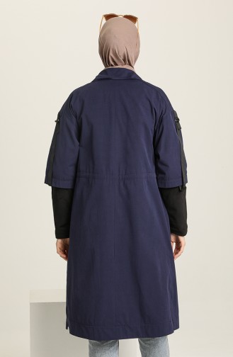 SUKRAN Zippered Cape 35772-01 Navy Blue 35772-01