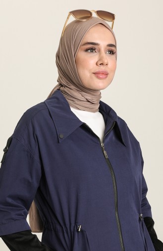 SUKRAN Zippered Cape 35772-01 Navy Blue 35772-01