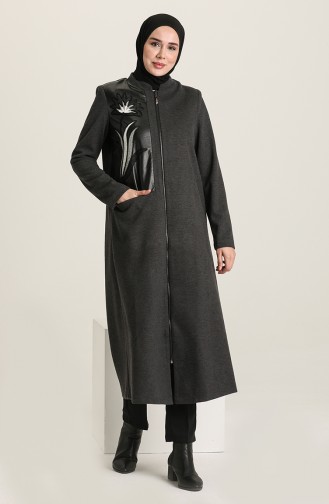 Cape mit Leder Detail 35794-02 Anthrazit 35794-02