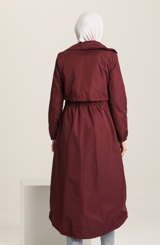 SUKRAN Zippered Coat 35777-01 Claret Red 35777-01