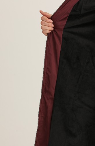 SUKRAN Zippered Coat 35777-01 Claret Red 35777-01