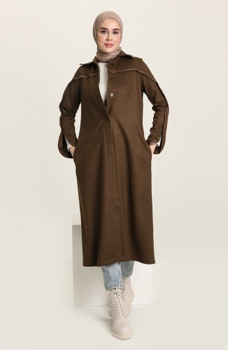 Cape mit versteckten Knöpfen 35800-06 Khaki 35800-06