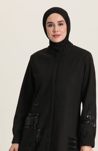 SUKRAN Sequin Zippered Cape 35781-02 Black 35781-02