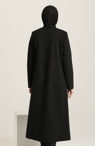 Cape a Fermeture Détail Cuir 35794-01 Noir 35794-01
