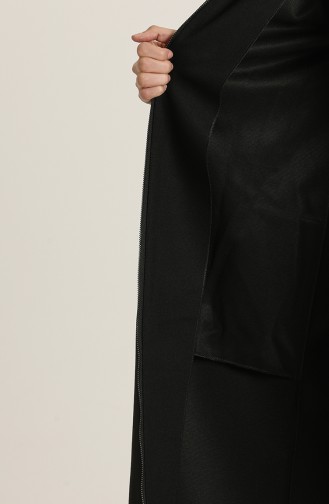 Cape a Fermeture Détail Cuir 35794-01 Noir 35794-01