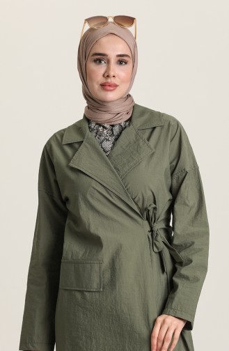 Vivezza Anvolog Astarsız Trenç Ferace 6909-02 Haki