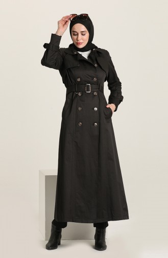 Black Trench Coats Models 6714-01