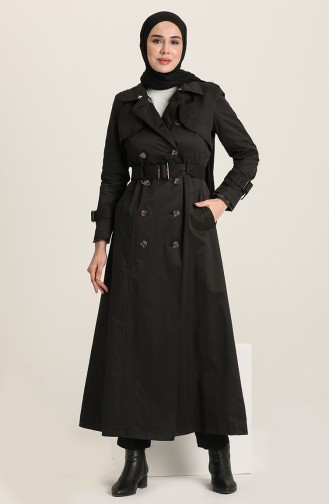 Black Trench Coats Models 6714-01