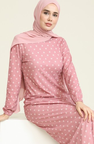 Dusty Rose Hijab Dress 1772-04
