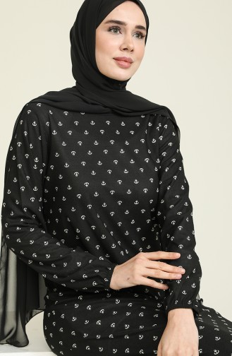 Robe Hijab Noir 1772-05