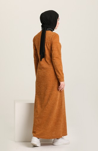 Mustard Hijab Dress 3082-05