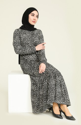 Schwarz Hijab Kleider 0092-04