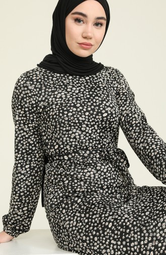Schwarz Hijab Kleider 0092-04
