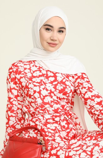 Red Hijab Dress 0093-01