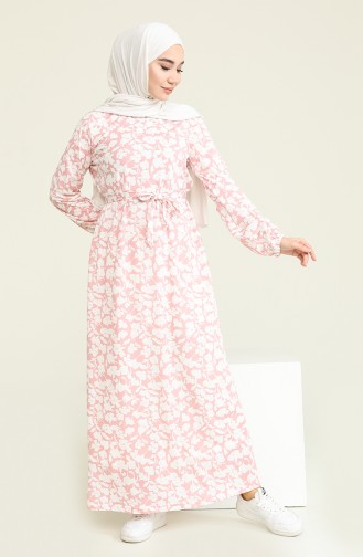 Powder Hijab Dress 0093-04