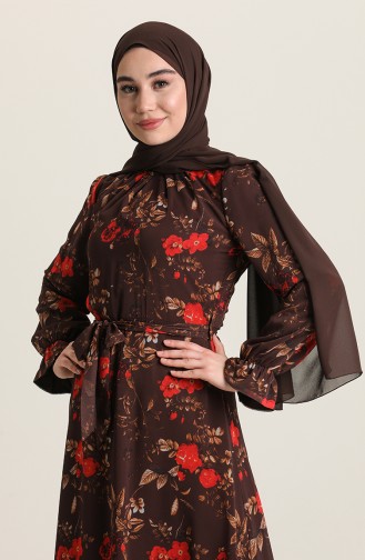 Braun Hijab Kleider 60227-01