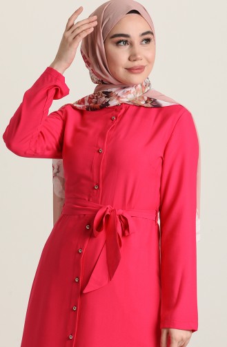 Fuchsia Hijab Dress 60245-03