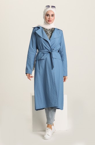 Indigo Trench Coats Models 6908-03