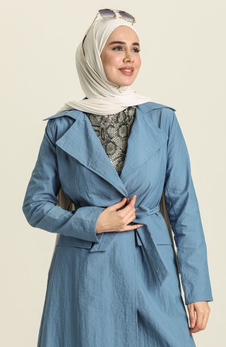 Indigo Trench Coats Models 6908-03