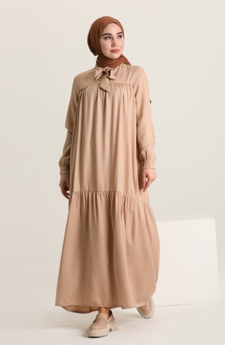 Hell-Nerz farbe Hijab Kleider 1730-05