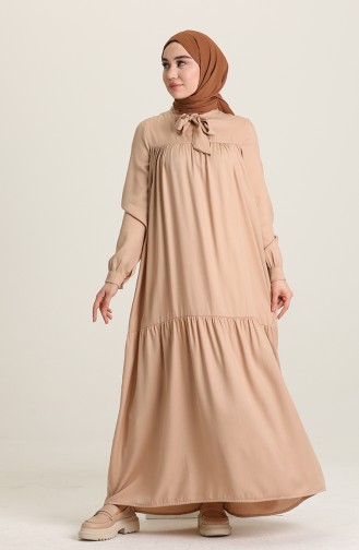 Hell-Nerz farbe Hijab Kleider 1730-05
