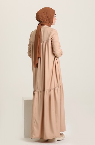 Hell-Nerz farbe Hijab Kleider 1730-05