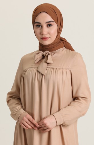 Hell-Nerz farbe Hijab Kleider 1730-05